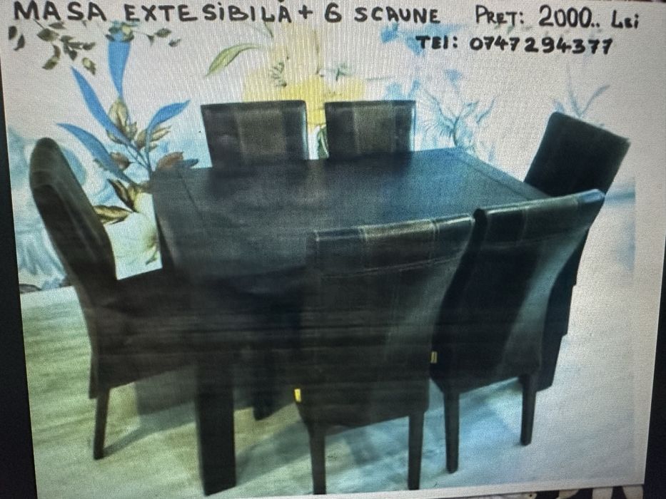De vânzare masă cu 6 scaune