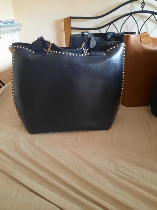 Чанти ZARA, естествена кожа, телешки бокс