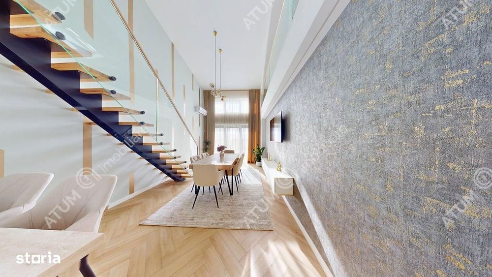 Penthouse 5 camere 3 bai parcare mobilat complet Turnisor Sibiu