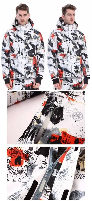 мужская женская унисекс лыжная куртка комбенизон горнолыжный костюм