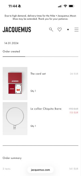 Карти за Игра Jacquemus