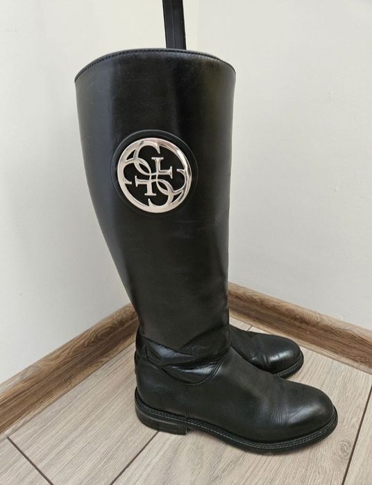 Guess Ботуши от естествена кожа,  черен цвят. Номер 36. Като нови!