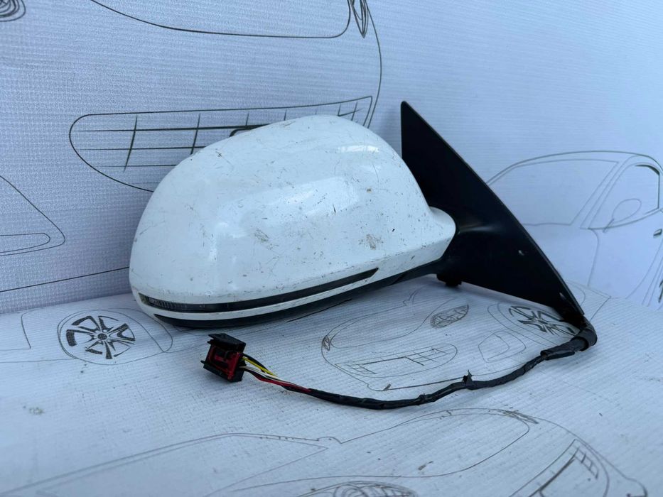 Oglindă Retrovizoare Dreaptă Electrică cu Rabatare și Semnalizare 2x6 Pini Audi A6 S6 C6 4F 4F2857410AG / 4F2857410A 2009 / [2004-2011] / (5A3)