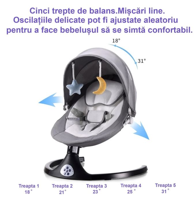 Leagăn electric bebeluși