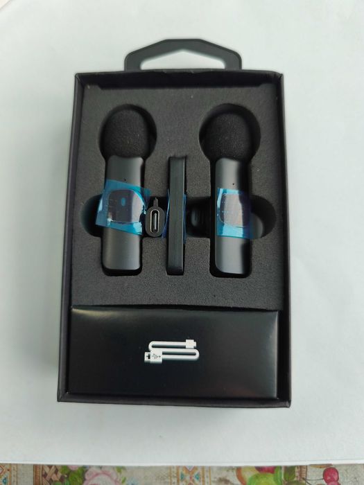 Microfon dublu wireless tip c sau iphone de lavaliera