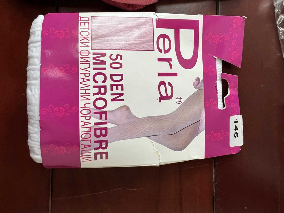 Детски тънки чорапогащници за момичета и един клин. Размер 146.