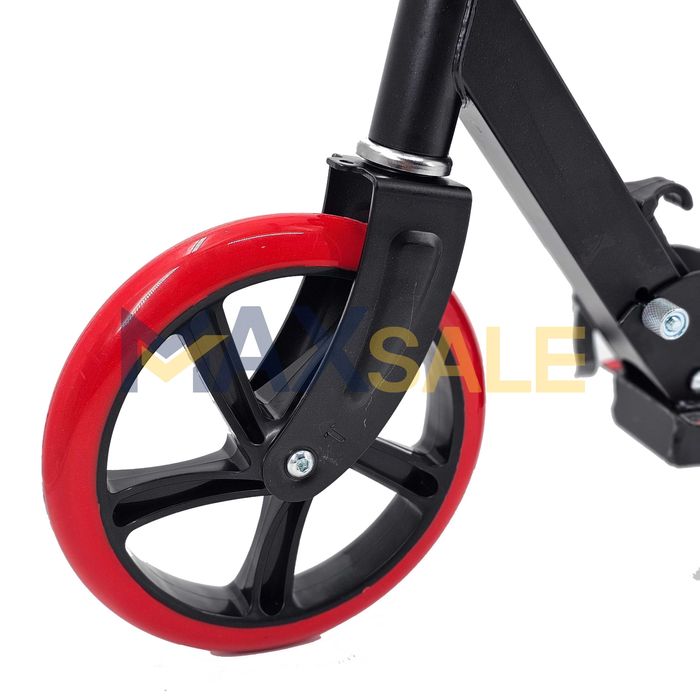 Детски scooter скутер тротинетка сгъваема черно червено алуминиева