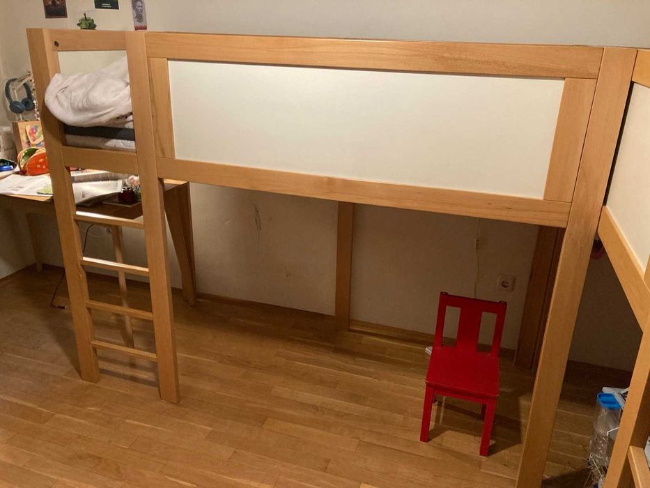 Детски легла 80/190 масив бук, втори етаж, топ качество, топ състояние