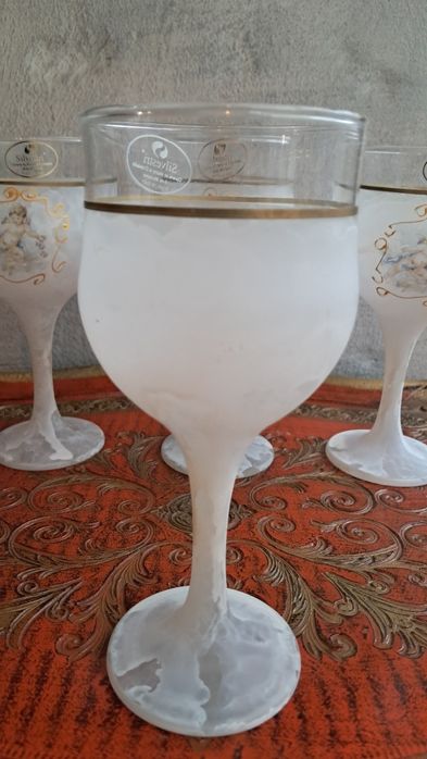 Два комплекта за шампанско и вино Murano