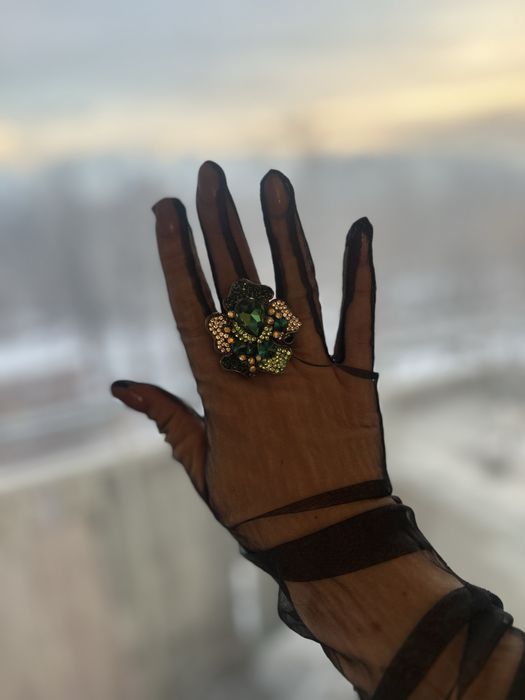 Крупное эффектное кольцо на любой размер