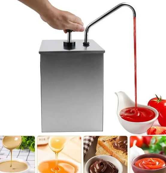 Reducere Aparat manual dispencer sos dozator 4L -Transport Gratuit