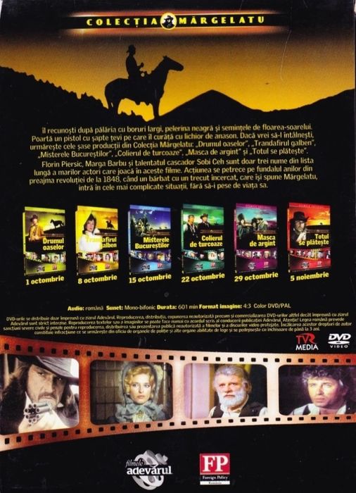 DVD Colecția Mărgelatul Florin Piersic filme romanesti