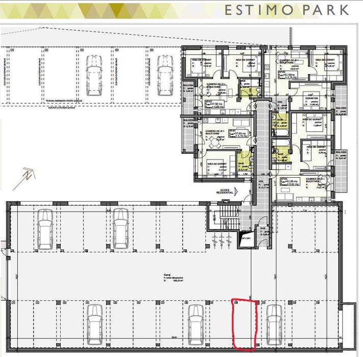 Apartament cu 3 camere - Parcare inclusa l Semifinisat l Complex nou