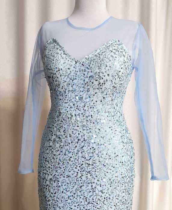 Elsa frozen rochie femei costum fantezie animatori S-M/M-L made în Ro.