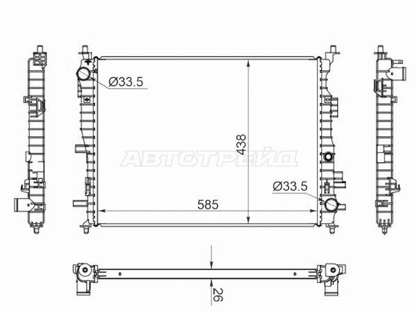 Радиатор Двигателя Jac J7