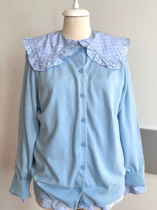 Benetton страхотна мека жилетка в небесно син цвят