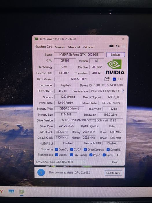 Gigabyte • P106-100 аналог GTX 1060 6GB