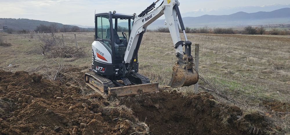 Услуги с мини багер Бобкат