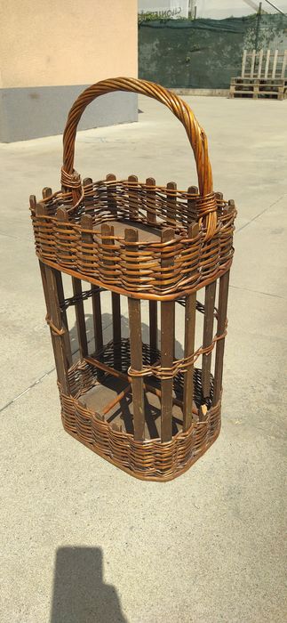Ратанов кош за бутилки 70*35*25см