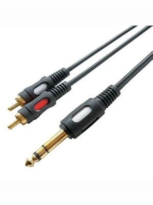 Кабель RCA-Jack 6.35 3 метра.