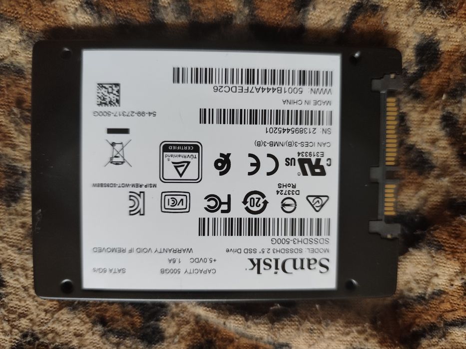 Ssd nvme Sandisk Ultra 500gb 99%viata