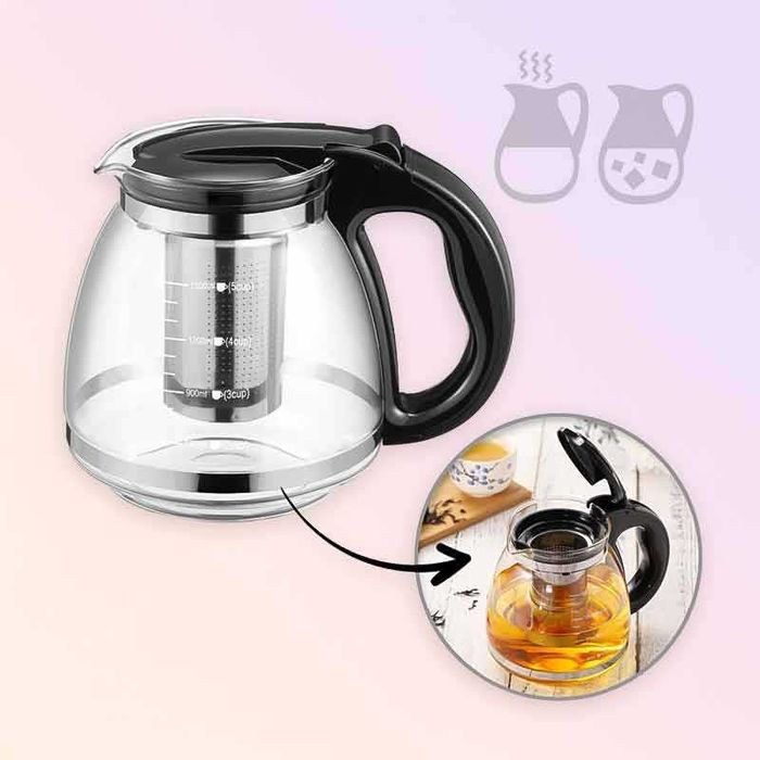 Термоустойчива кана с инфузер и капак – 2000 мл