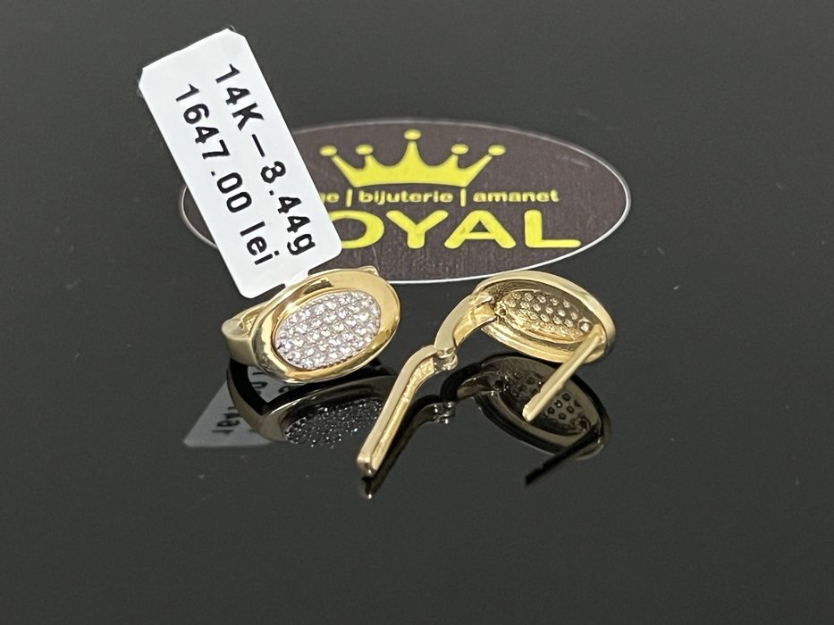 Bijuteria Royal CB : Cercei dama aur 14k 585   3,44 gr