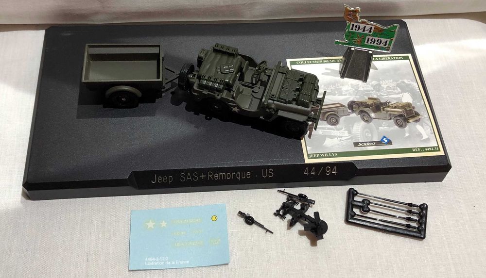Macheta Solido Jeep SAS cu remorca US editie limitata 44 din 94