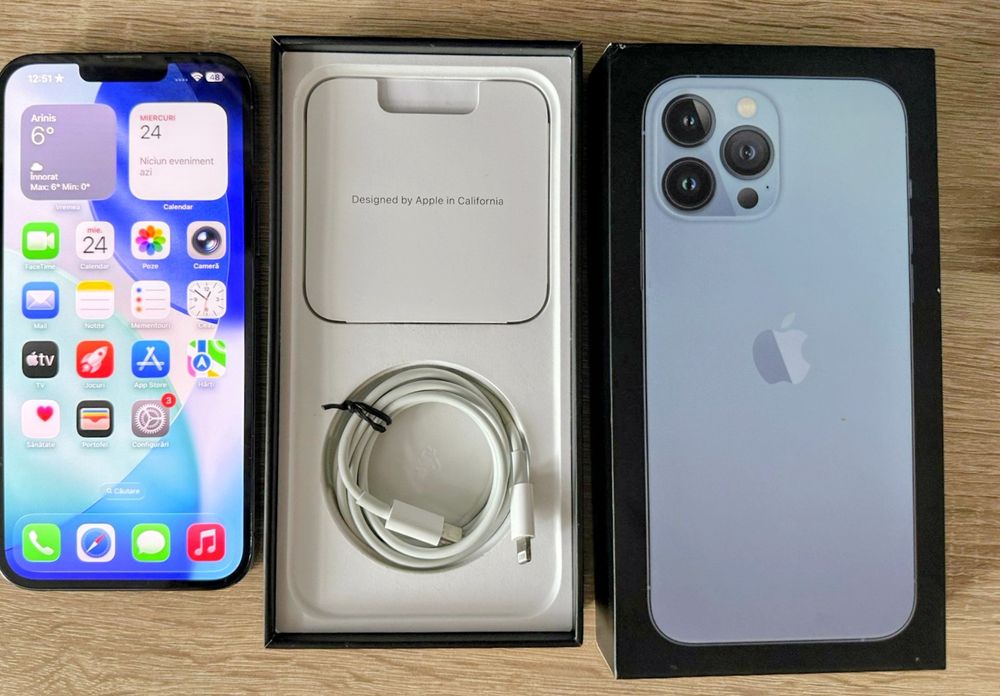 Iphone 13 pro. Max impecabil cutie  + cablu original