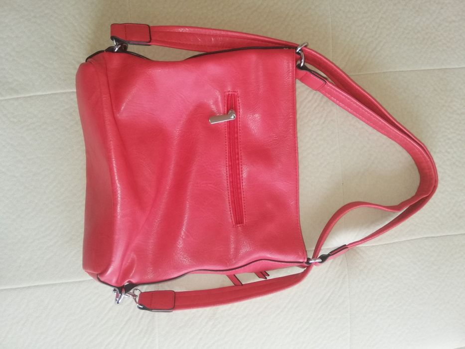 Раница / чанта червена кожа