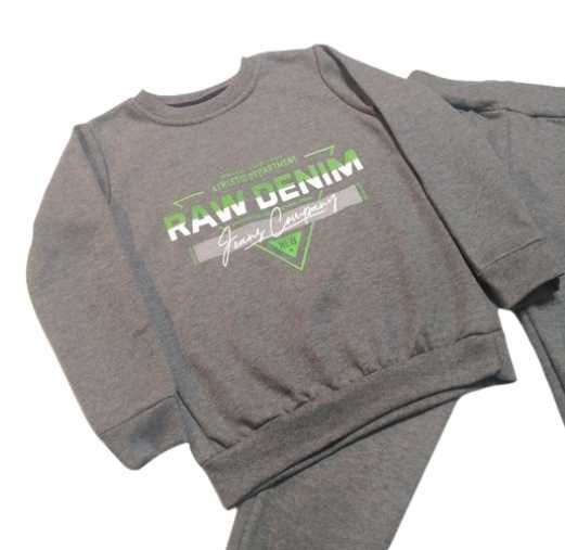 Trening copii, set 2 piese, culoare gri cu imprimeu