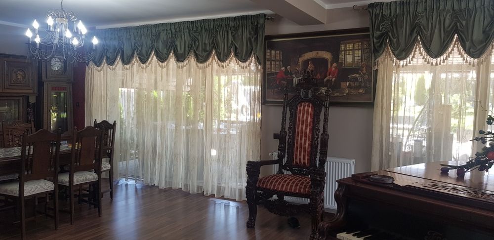 Vand draperii ornamentale,matase naturale,verde smarald