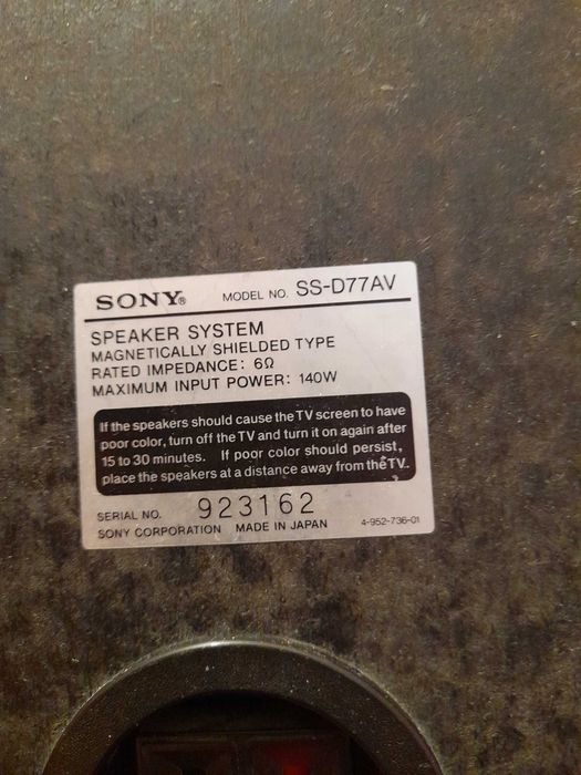 Продам колонки японские SONY SS-D77AV. Только звонить