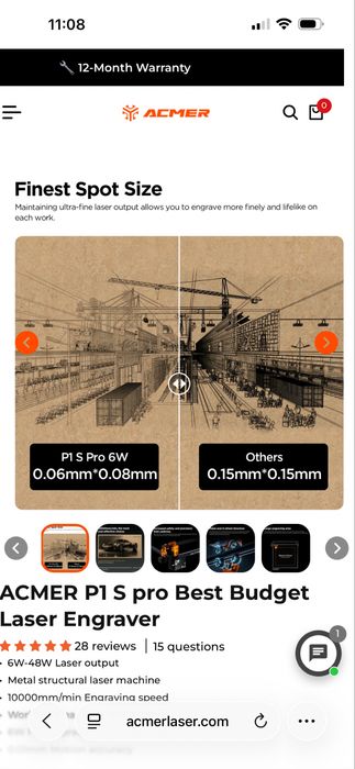 ACMER P1 S pro Best Budget Laser Engraver лазер