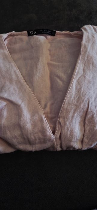 Rochie din In cu bumbac Zara