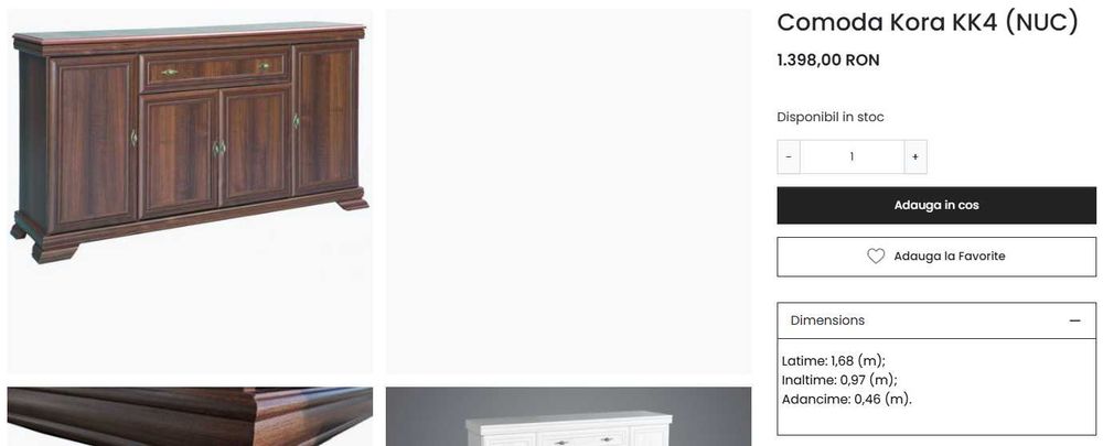 OCAZIE UNICĂ! Mobilier din lemn de nuc – set complet 10.000 lei | Se vinde și la bucată