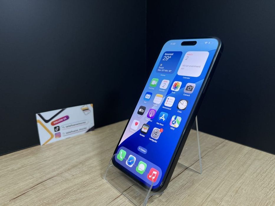 Iphone 15 Plus 128Gb Black 3 ani garanție, Telefoane Mureș