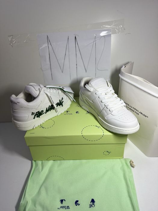 Adidasi sneakers off white ‘’for walking’’ green shoes