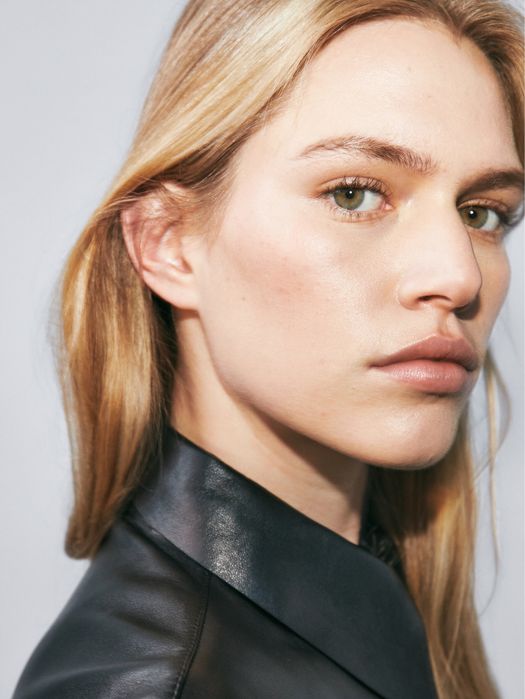 Rochie din piele Massimo Dutti Limited Edition