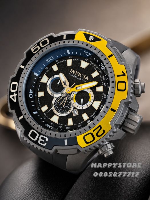 INVICTA Commandor Titanium Yellow 71 mm, Инвикта нов мъжки часовник