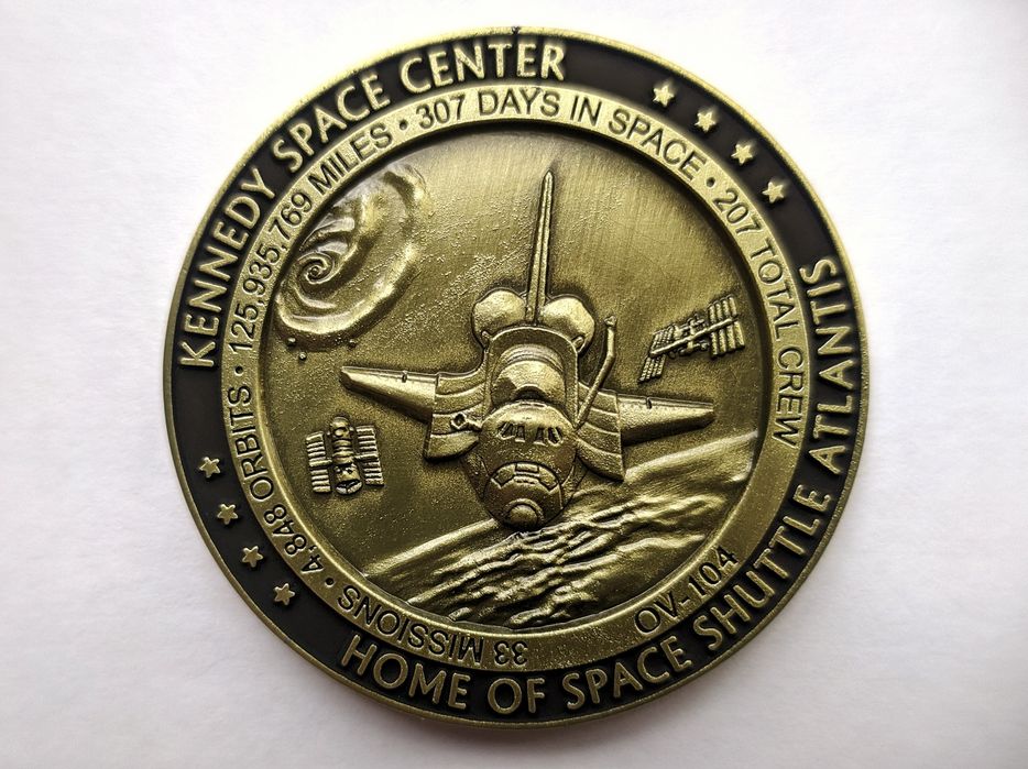 Медальон NASA, Space Shuttle Atlantis.