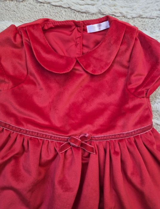 Rochie rosie catifea Pepco marime 74