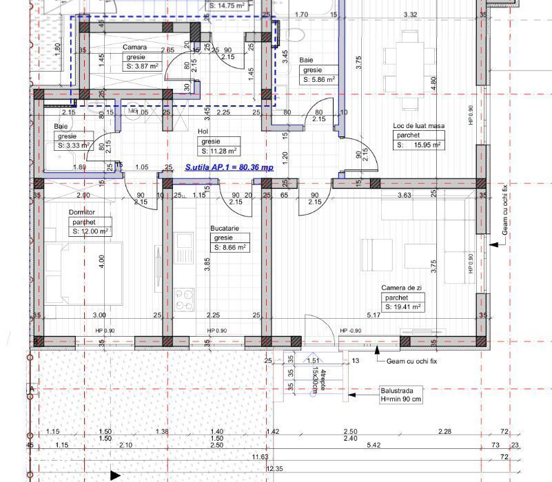 COMISION 0% | Apartament 3 camere | 80,36 mp | Curte 70 mp | Giroc