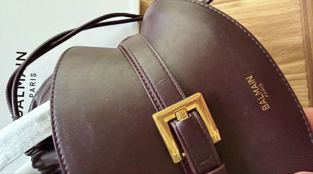 Женская сумка BALMAIN бургунди