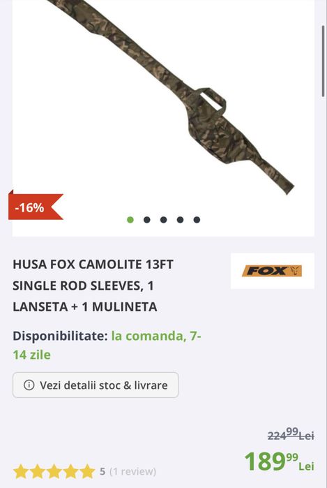 SPOD : Lanseta Fox +mulineta Okuma+fir+husa Fox