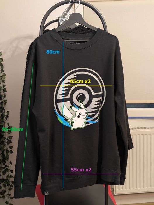 Bluză Hanorac Original Pokémon Center - Pikachu Neon (Mărime 2XL, Nou)