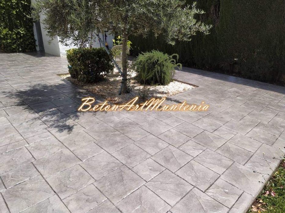 Beton amprentat,amprentat vertical.