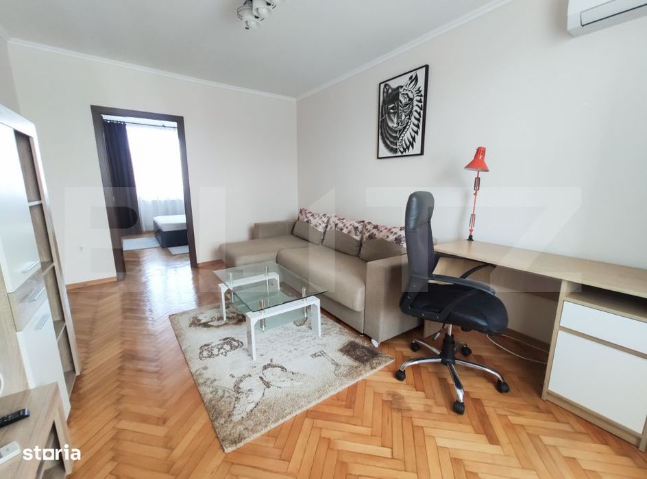 Apartament 2 camere, 50 mp, AC, balcon, zona Centrala