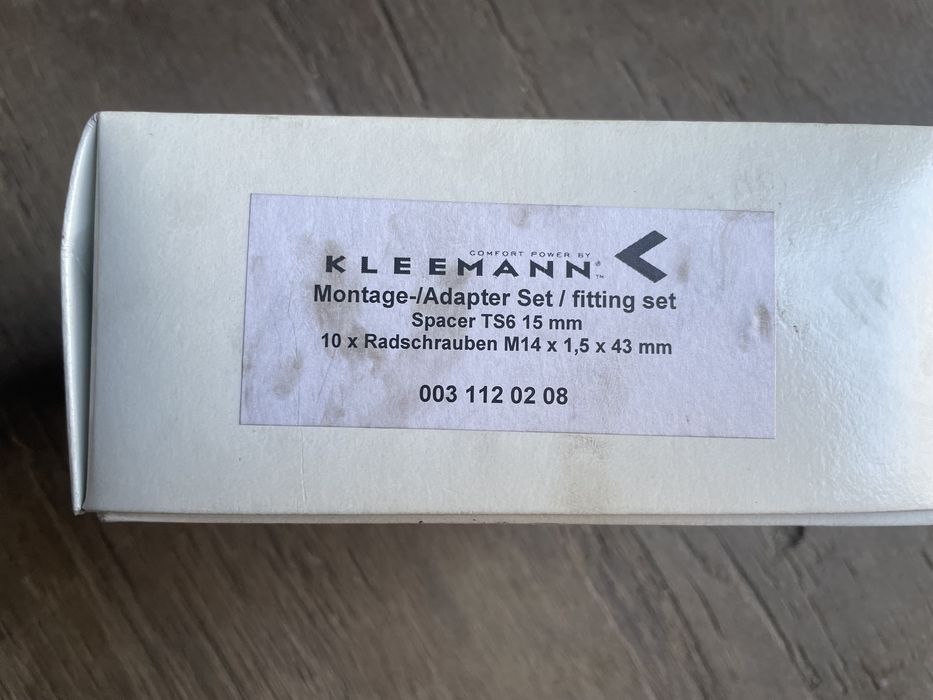 Копмлект проставок Kleemann