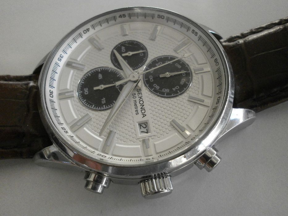 SEKONDA, quartz, chonograph, British design, Japan mvt